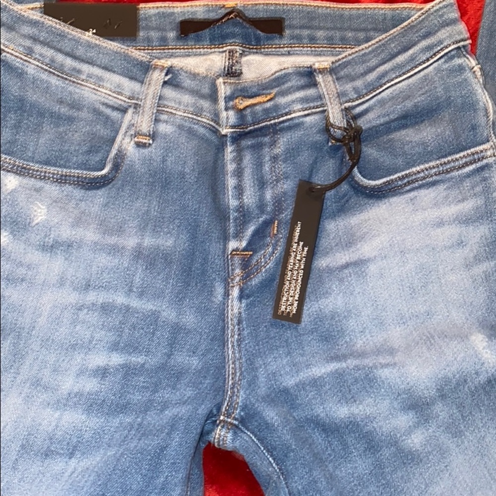 SUPER SKINNY MID-RISE  BLUE JEANS